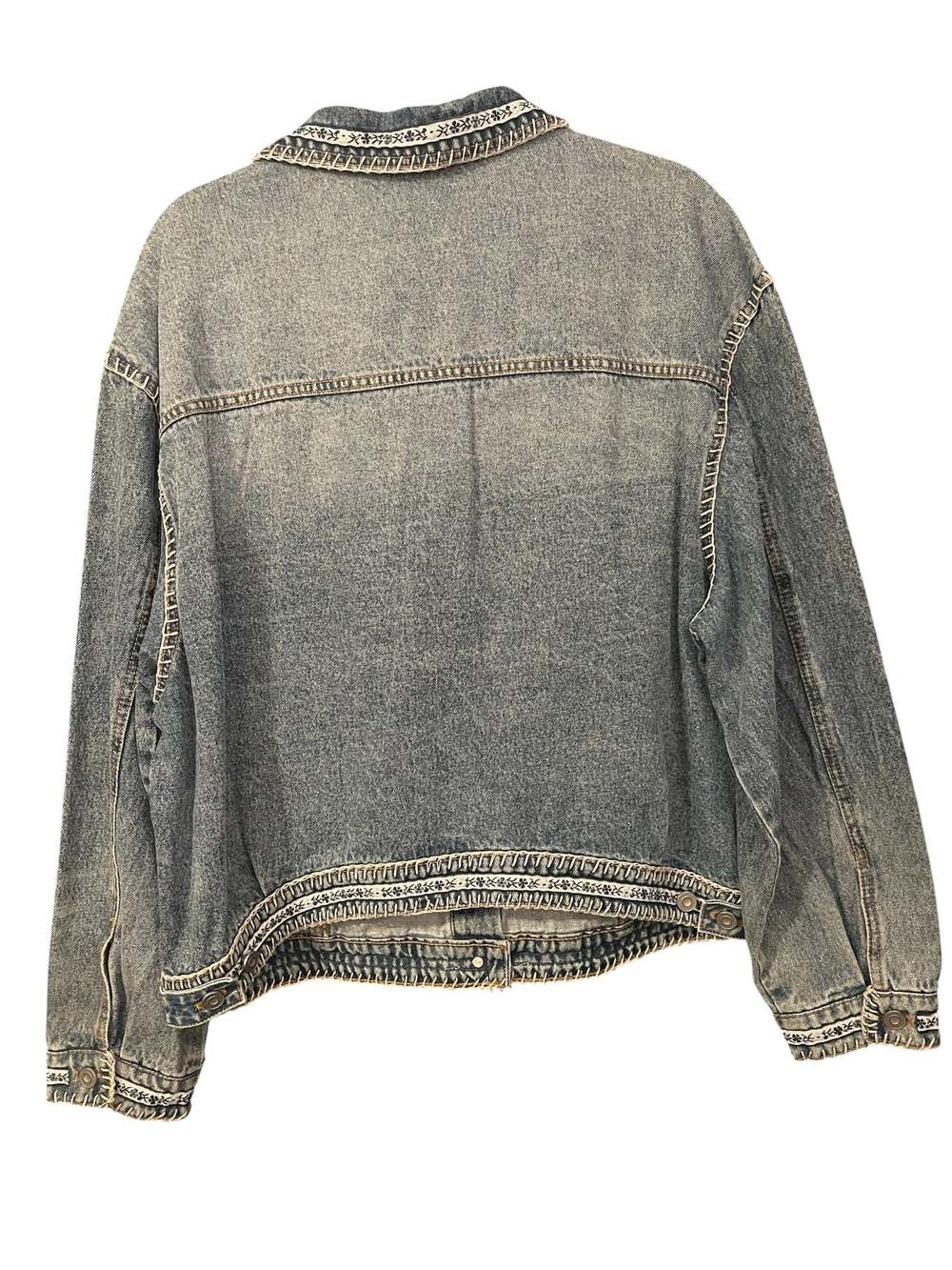 NWT And Now This Oversized Embroidered Denim Jacket (FB2) - Picture 3 of 6